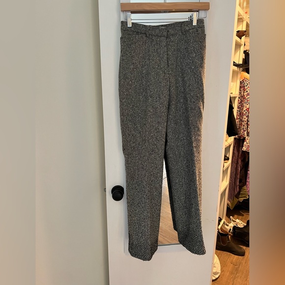 Beaded gray tweed evening trousers - Picture 1 of 5